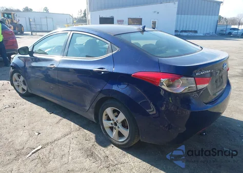 2013 Hyundai Elantra Gls из США, поврежденный, VIN 5NPDH4AE8DH261705
